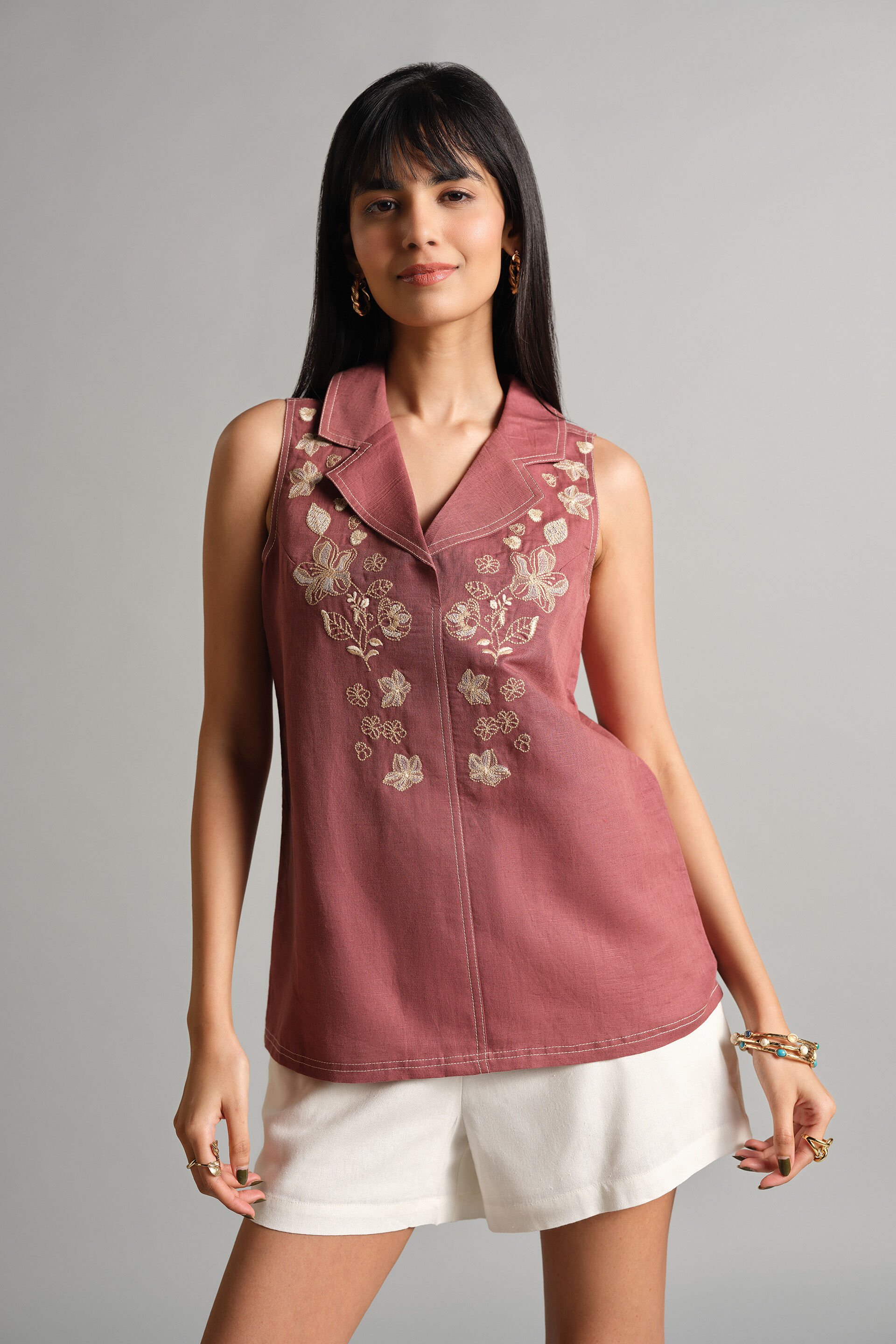 Floral Rose Top, Rose Wood, image 1